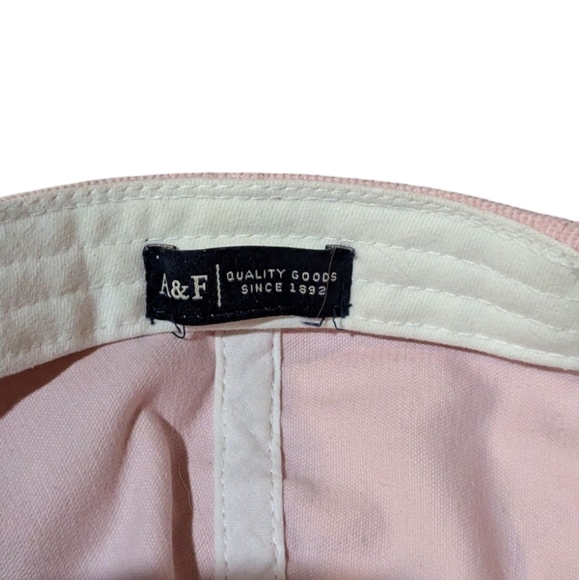 Abercrombie & Fitch Hat Powder Pink Corduroy Vintage Retro Baseball Cap - Picture 6 of 6